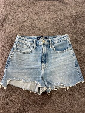 Hollister Washed Light Blue Denim Cutoff Shorts